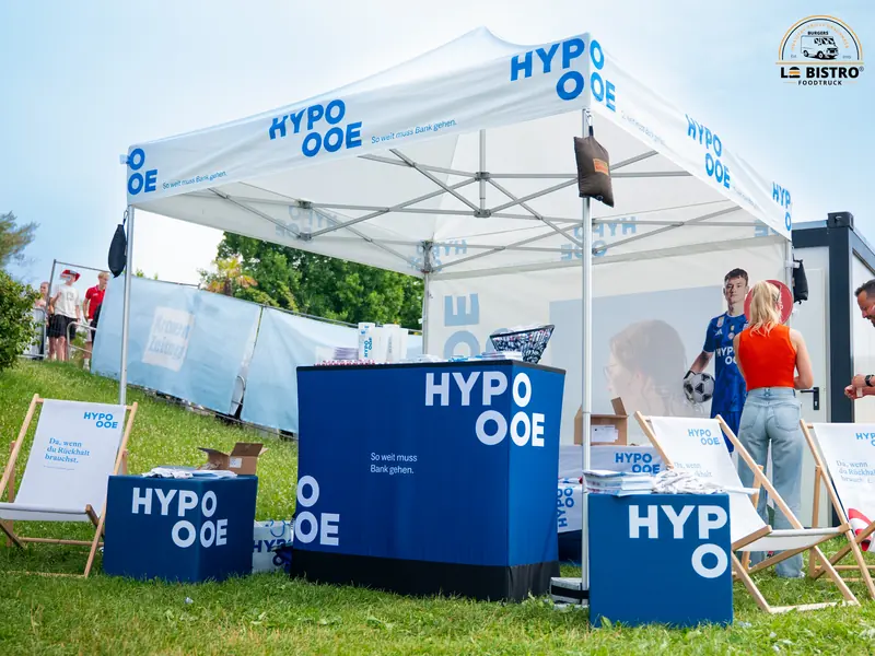 Zelt von HYPO Oberösterreich, Public Viewing Sandburg Linz
